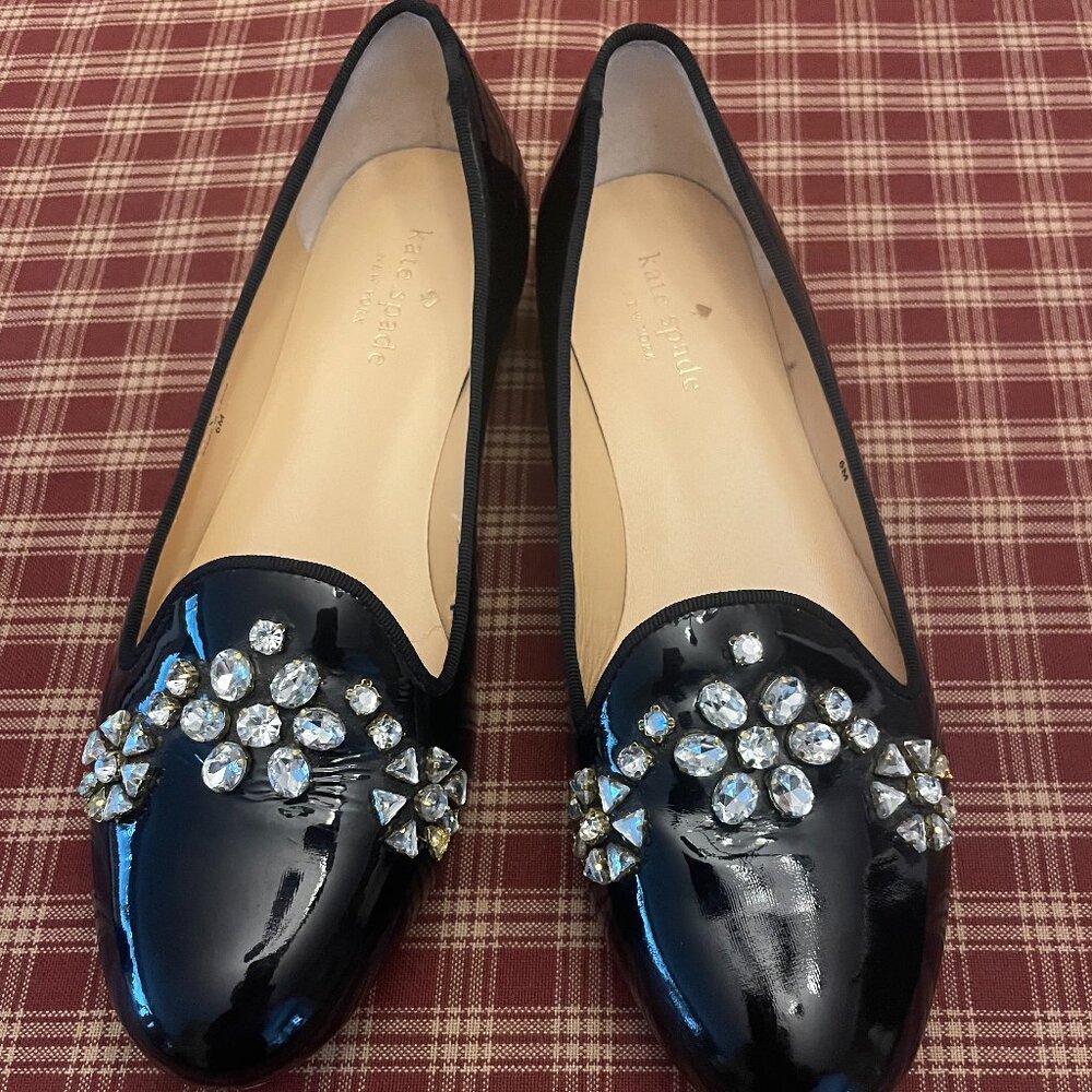 Elegant Kate Spade Flats With Crytals: Size 6M